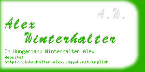 alex winterhalter business card